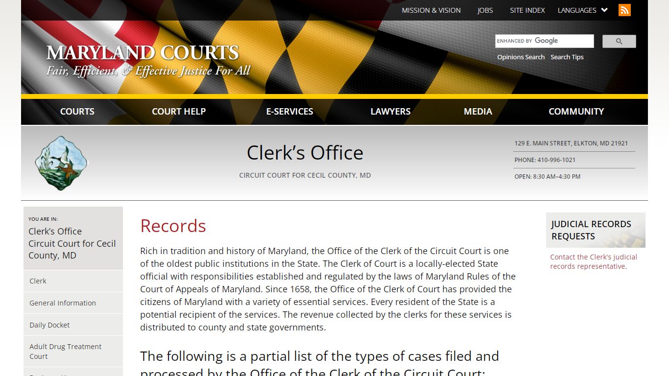 Records | Maryland Courts